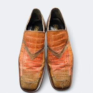 Marice Genuine Crocodile Mens Shoes Size 12 Made In Italy